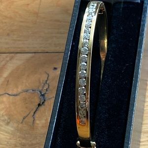 18K bracelet solid gold, real diamonds